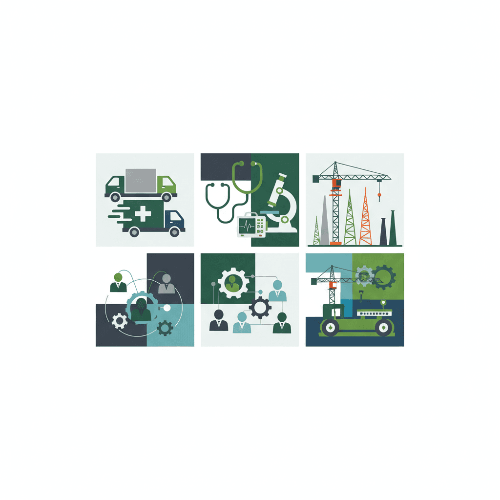 Industries served by invoice factoring — trucking, staffing, manufacturing